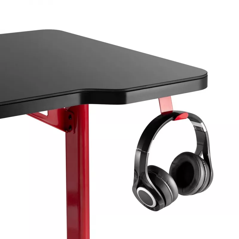 Mesa gaming MACLEAN RS163 RGB LED, gran superficie de trabajo, carga máx. 100 kg, altura máx. 760 mm