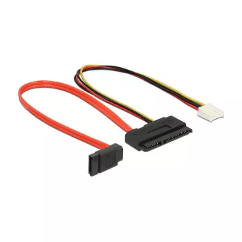 Cable SATA DeLOCK 0,3 m SATAIII 7p + Floppy 4p/SATAIII 22p