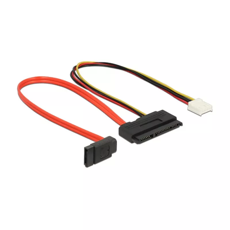 Cable SATA DeLOCK 0,3 m SATAIII 7p + Floppy 4p/SATAIII 22p