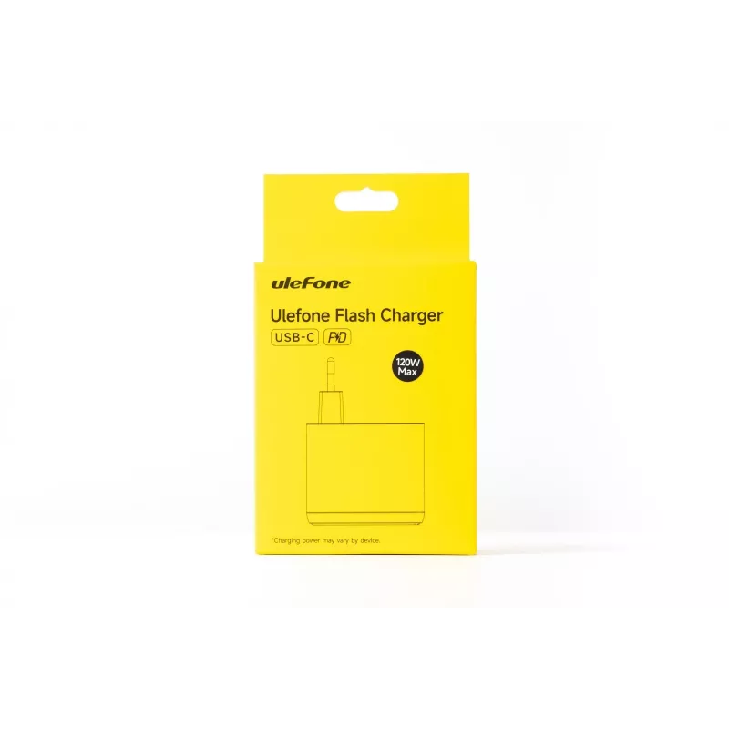 Cargador UleFone UF-CHAR-120WR 120W 20V 6A blanco – fuente de alimentación USB para dispositivos portátiles