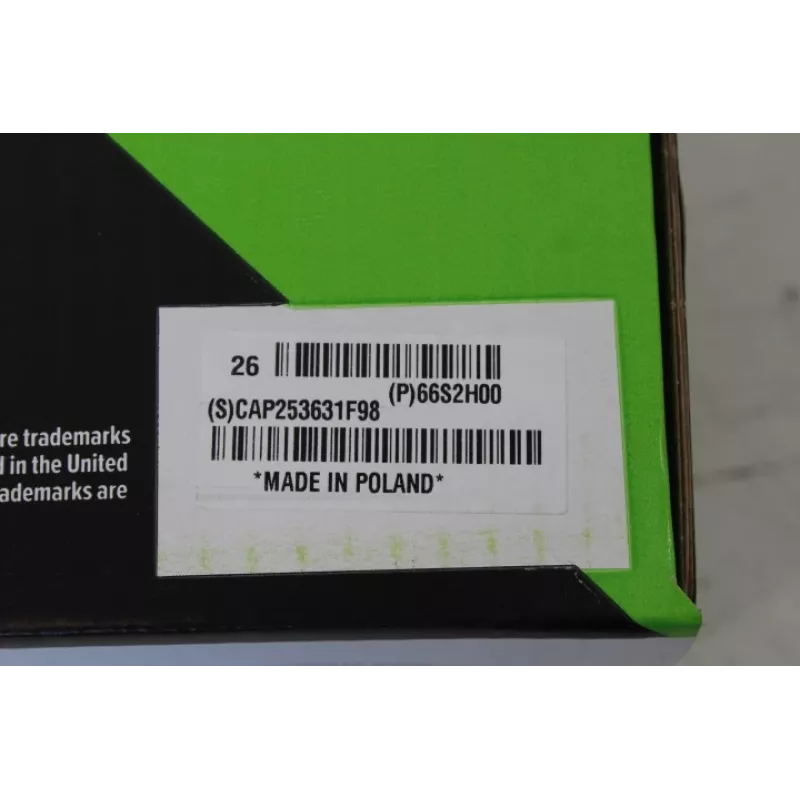 Cartucho de tóner Lexmark Cartridge CollecReturn Program 66S2H00, negro, 28.400 páginas — embalaje dañado