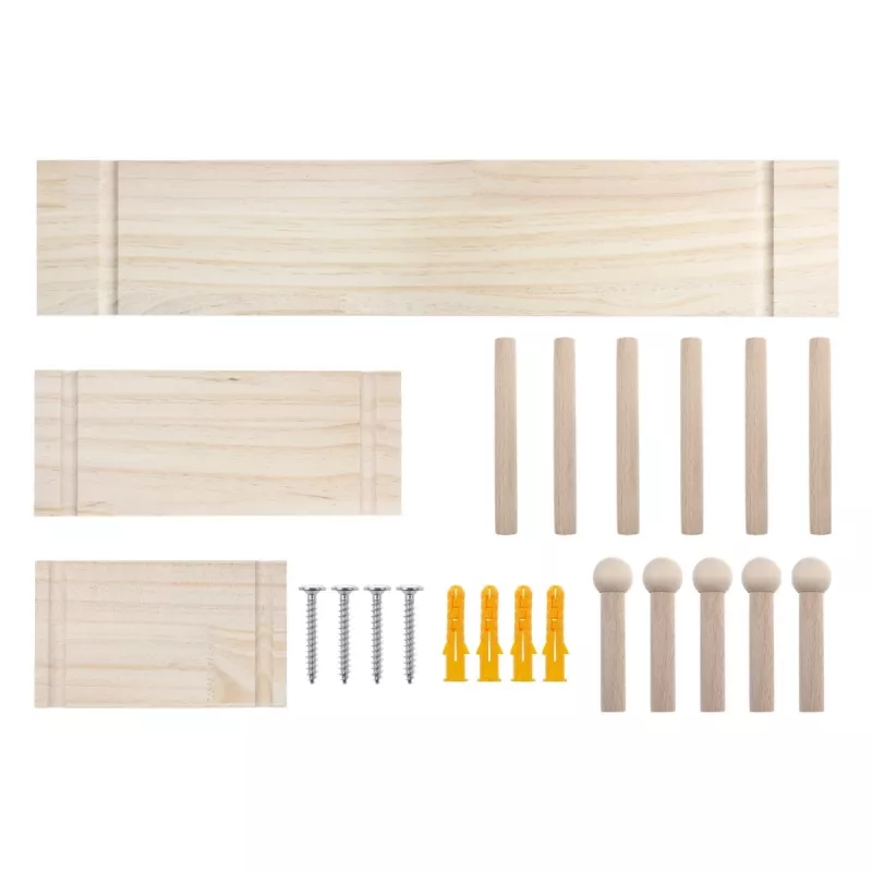 Organizador de cables MACLEAN MC-131 WD tablero de madera para montaje en mesa y pared, carga máx. 20 kg