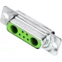 Conector de cable D-Sub 2 Harting 09 69 201 5072 Verde metalizado