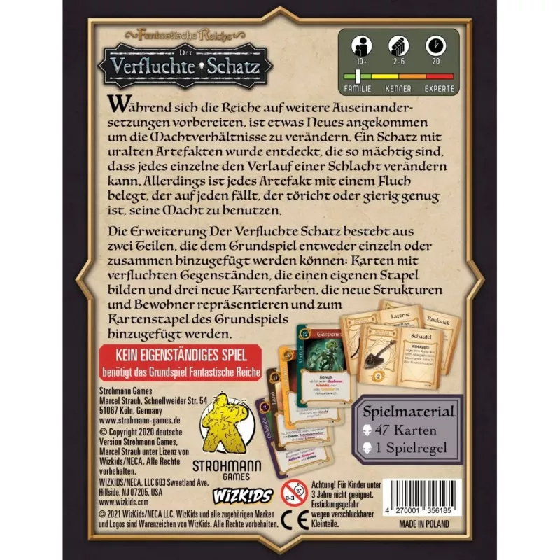 Fantastische Reiche: Der Verfluchte Schatz, expansión de juego de cartas