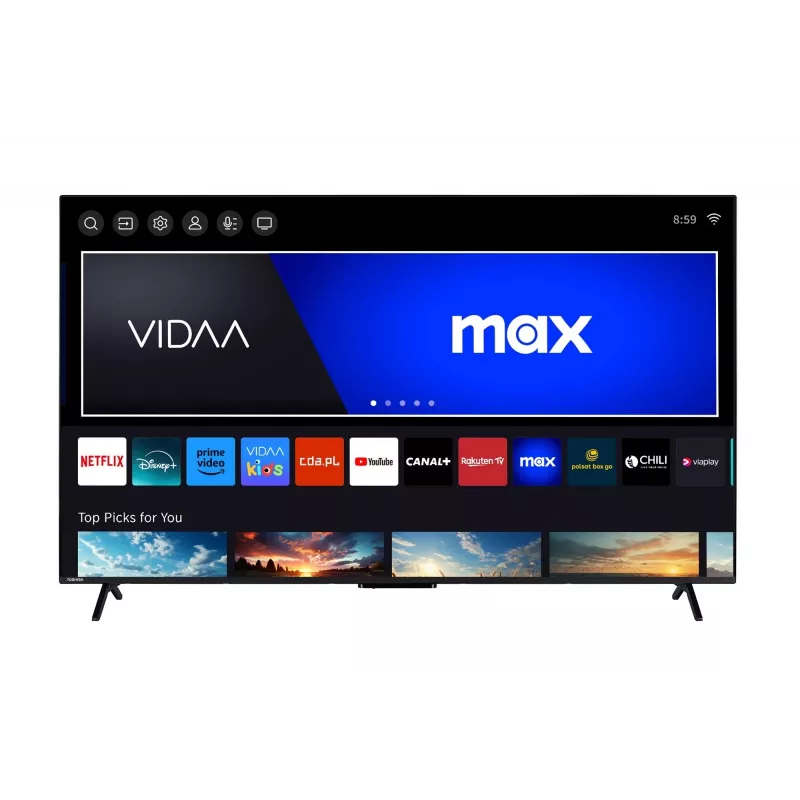 TV Toshiba 65UV2463DG 65 inch (165,1 cm) 4K Ultra HD DLED Smart TV, 3840×2160, VIDAA, Wi‑Fi, 300 cd/m², negro