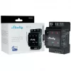 Relé inteligente Shelly Wave PRO 3 — negro, carcasa de plástico, 110–240 V AC, 50–60 Hz, 0,3 W, 53×59×96 mm