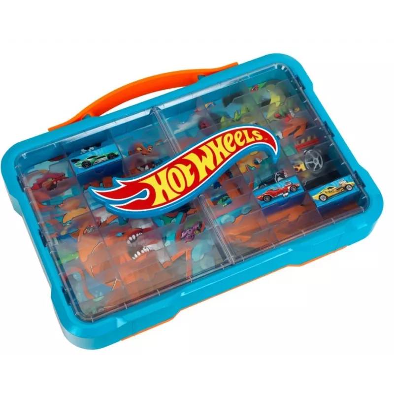 Maletín de almacenamiento Hot Wheels con logo luminoso