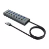 Hub USB Akasa AK-HB-21BKCM Aluminio USB 3.2 Gen 1 5000 Mbit/s