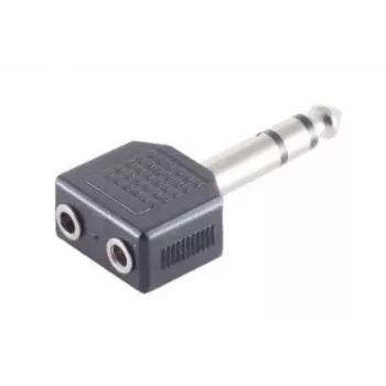 Adaptador de cable Microconnect AUDANS 6,35 mm a 2 x 3,5 mm negro