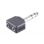 Adaptador de cable Microconnect AUDANS 6,35 mm a 2 x 3,5 mm negro
