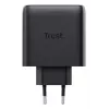 Cargador Trust Maxo 65W 2 puertos USB-C GaN cargador de carga rápida negro