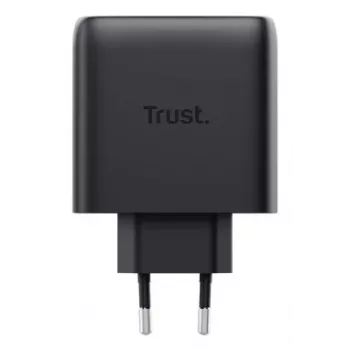 Cargador Trust Maxo 65W 2 puertos USB-C GaN cargador de carga rápida negro