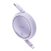 Baseus Free2Pull - Cable expandible USB-C a Lightning de 20 W, 1 m (lila)