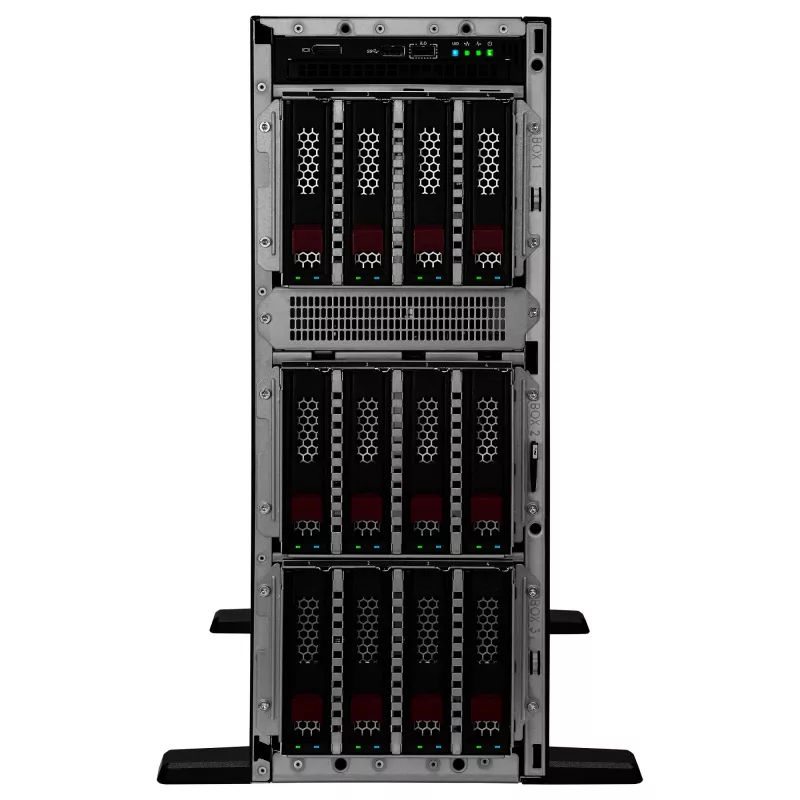 Servidor torre HP Enterprise ProLiant ML350 Gen11 Intel Xeon Silver 4510 2,4 GHz 12c 1P 64 GB DDR5 8x SFF 2x1000 W