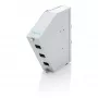 Distribuidor de empalme de fibra óptica para carril DIN DIGITUS DN-96894 — en ángulo, 6 SC SX / LC DX, aluminio, gris