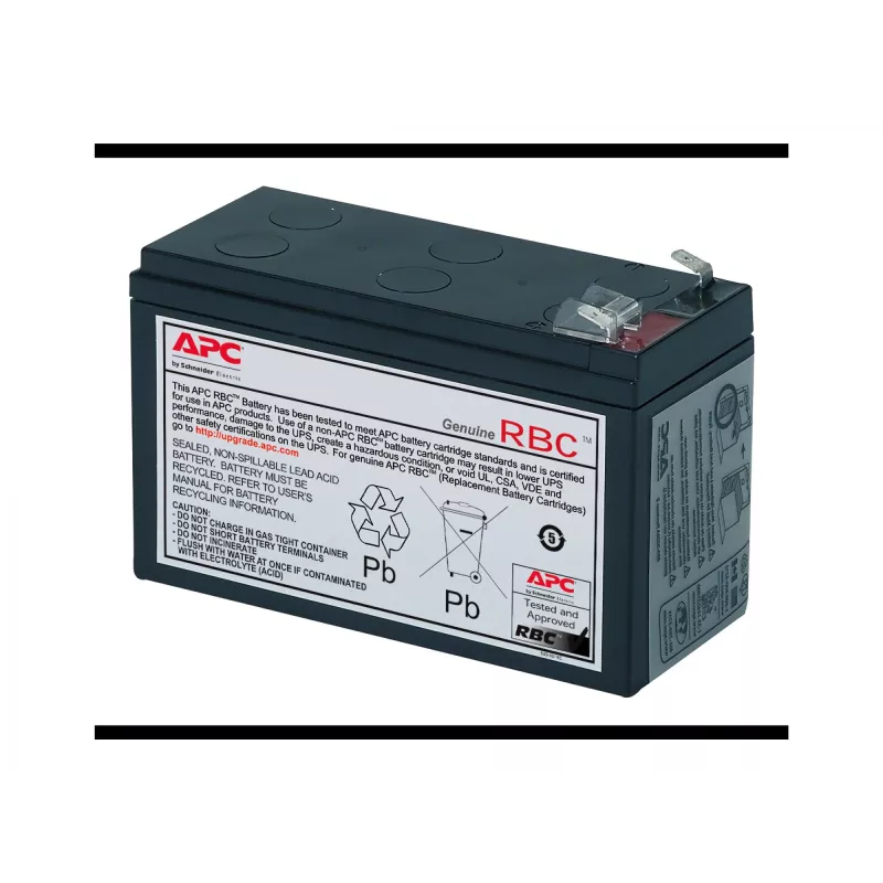 APC cartucho de batería de repuesto APCRBC106 (OEM), plomo-ácido (VRLA), 1 ud., negro, RoHS, 2,5 kg, 102 mm