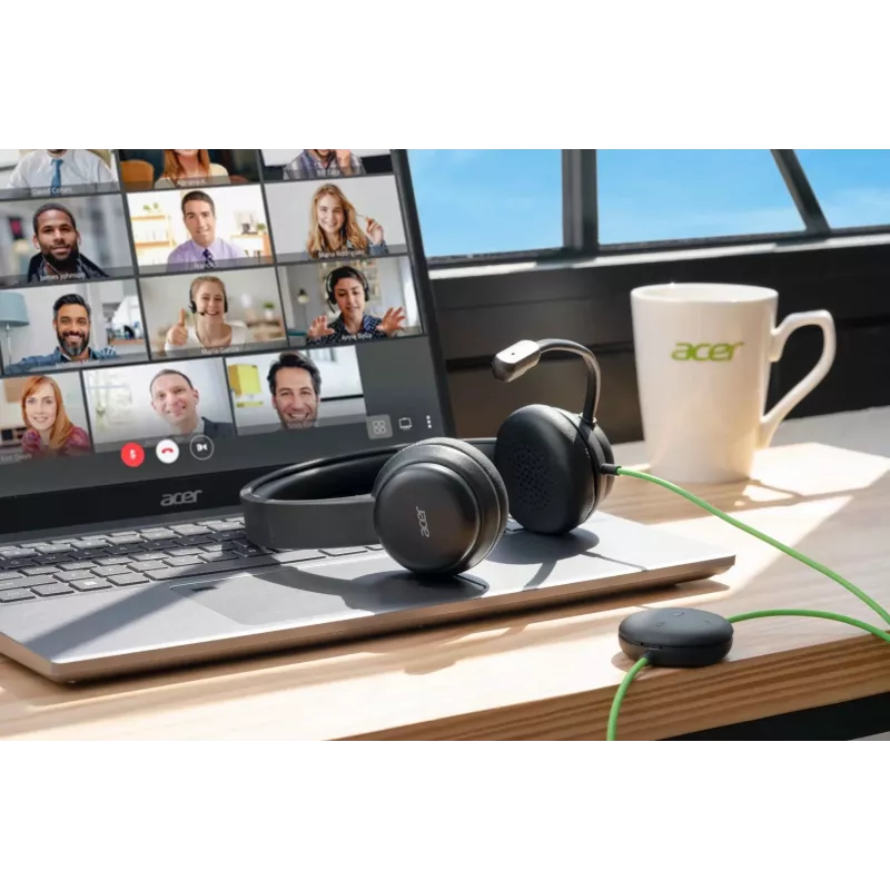 Auriculares de conferencia con cable Acer GP.HDS11.01N — supraaurales, cable de 2 m, 20–20000 Hz, 160 g, Negro