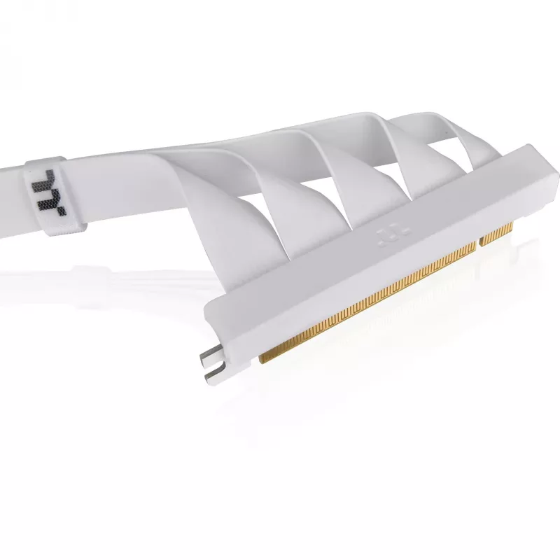 Cable riser Thermaltake PCI-E 4.0 Dual 90 Degree, 40 cm, blanco (AC-077-CO6OTN-C1)