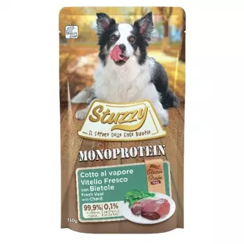 STUZZY Monoprotein ternera con remolacha - Comida húmeda para perros - 150 g