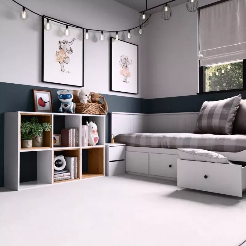 Estantería de salón Topeshop MALAX 2X3 BIEL