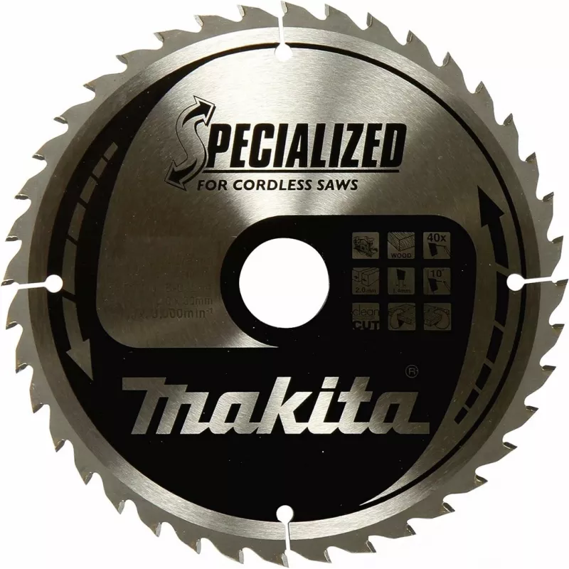 Makita B-33635 Specialized disco de sierra circular para madera, 136 mm, orificio de 20 mm, 36 dientes