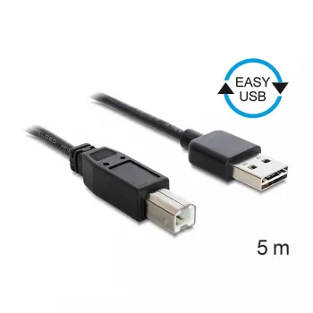 Cable USB DeLOCK 85553 USB 2.0 5 m USB A USB B negro