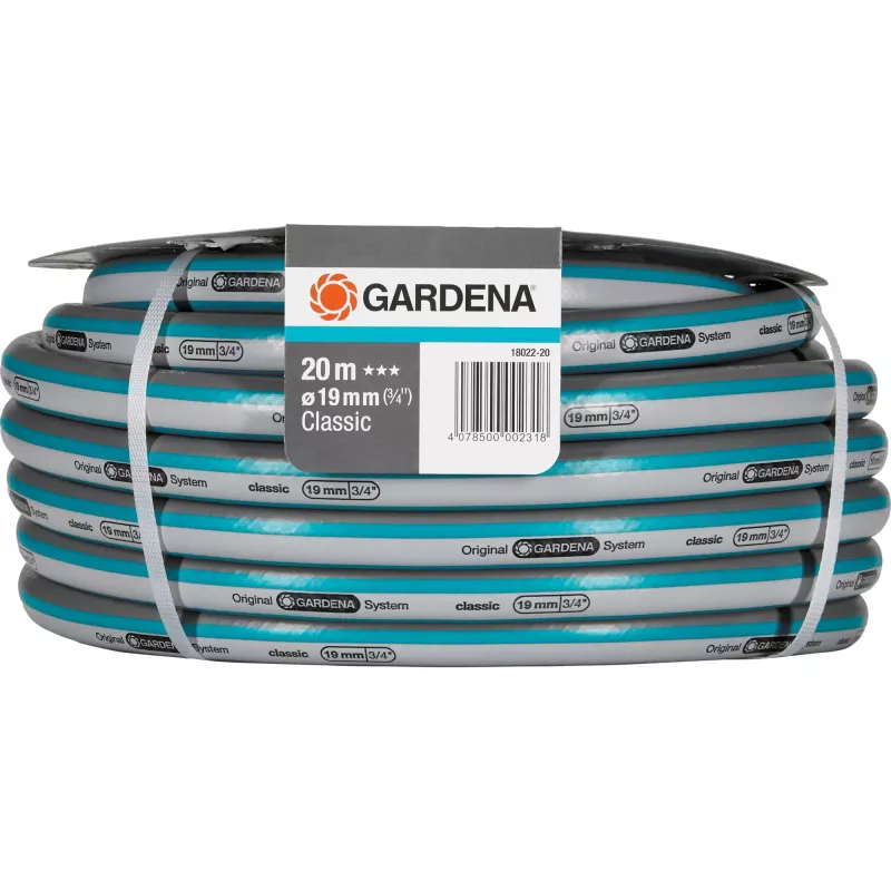 Manguera de jardín Gardena 18022-20 20 m superficial PVC Gris Naranja