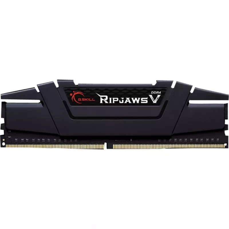 DIMM 16 GB DDR4-3200 (2x 8 GB) Dual-Kit, memoria RAM negra, F4-3200C16D-16GVKB, Ripjaws V, INTEL XMP