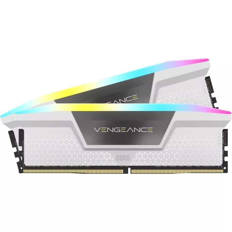 DIMM 32 GB DDR5-6400 (2x 16 GB) kit dual, memoria blanca, CMH32GX5M2B6400C32W, Vengeance RGB, INTEL XMP