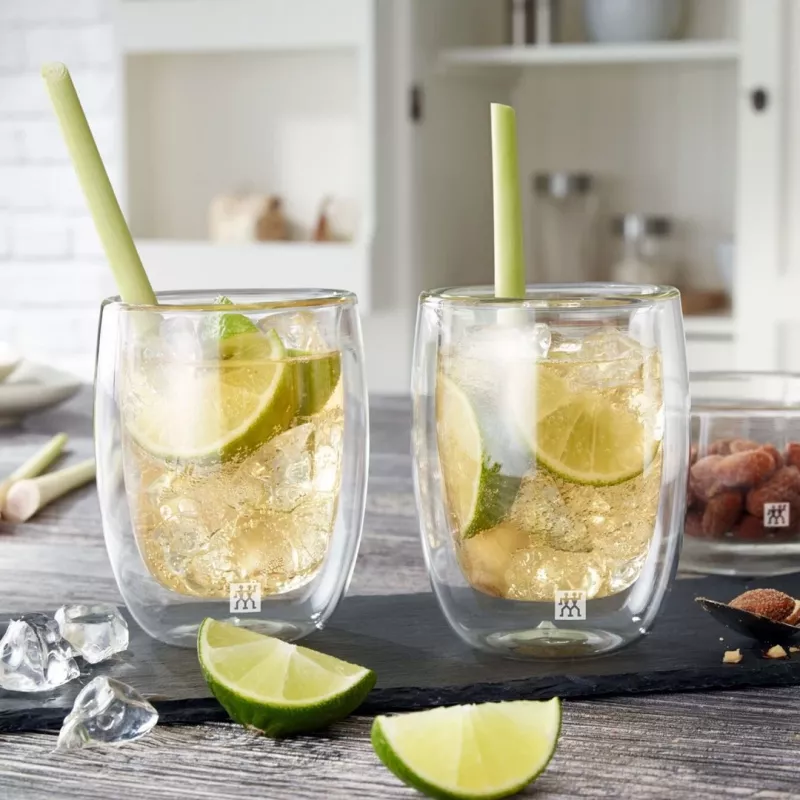 Recipiente de doble pared de vidrio borosilicato ZWILLING 39500-076, 200 ml, transparente, set de 2