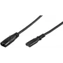 Wentronic IEC-60320-C8 a IEC-60320-C7 2m C8 conector hembra a C7 conector hembra Negro (97201)