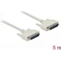 Cable serie DELOCK 84537, D-Sub 25 pines a D-Sub 25 pines, beige, 5 m