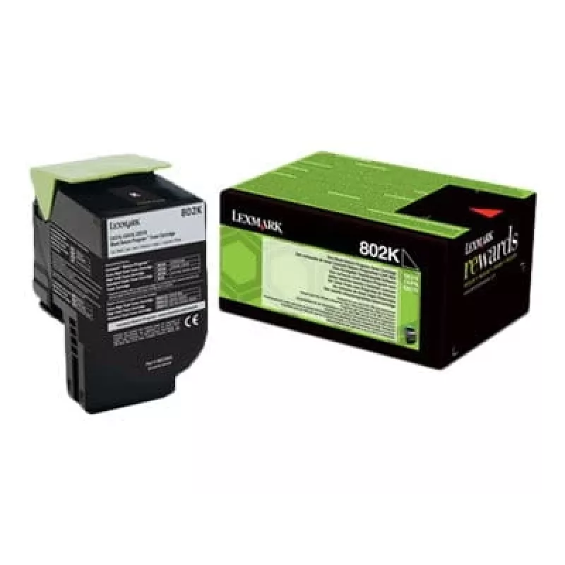 Lexmark 802K cartucho de tóner del programa de devolución (80C20K0), negro, 1000 páginas