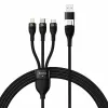 Cable USB Baseus CASS030101 1,2 m USB-A/USB-C USB-C/Micro-USB-B/Lightning negro