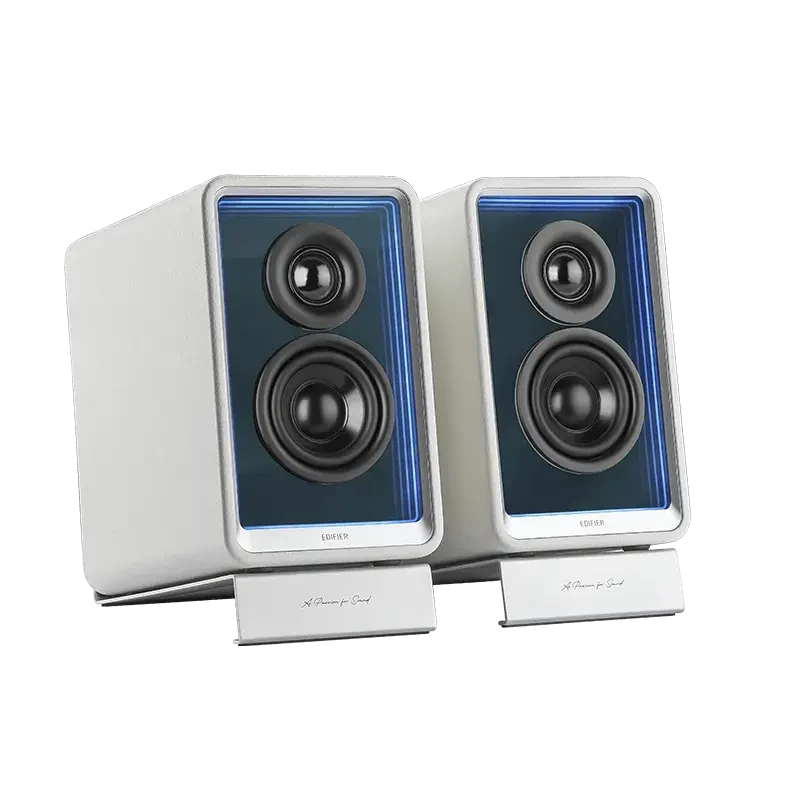 Monitor activo de escritorio Edifier con cargador GaN | QR65 | 70 W | Bluetooth | Blanco | Conexión inalámbrica