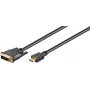 Goobay | Cable DVI-D/HDMI, dorado | 51580 | Conector macho DVI-D Single-Link (18+1 pines) | Conector macho HDMI (tipo A) | HDMI a DVI-D | 2 m
