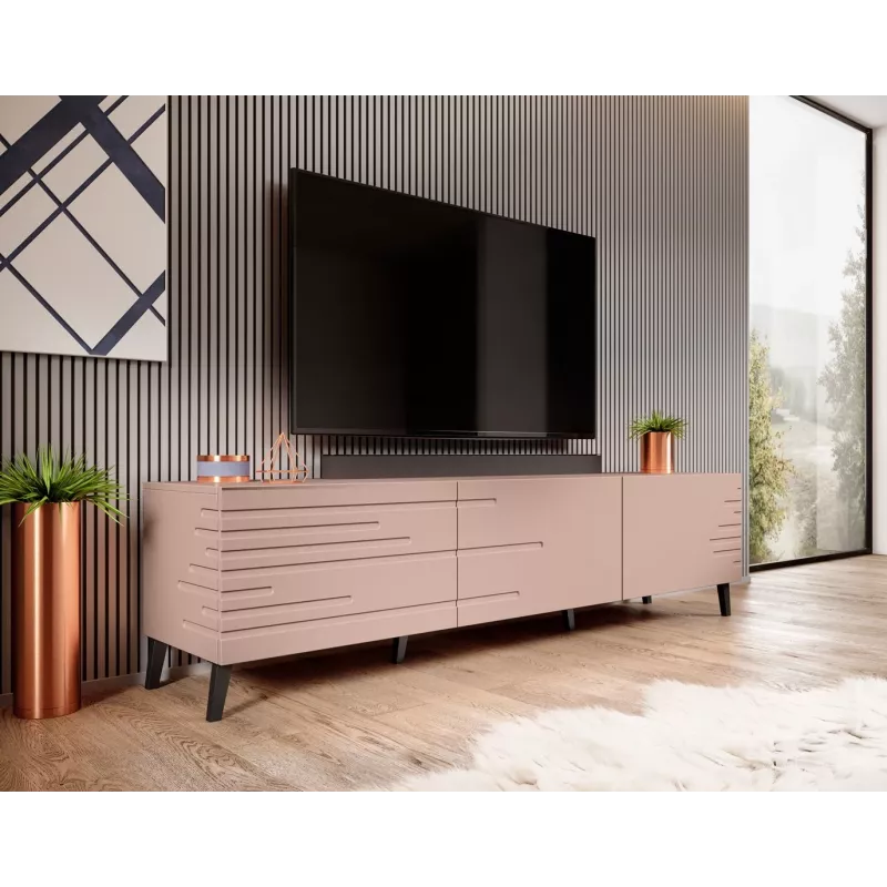 Mueble RTV Cama NOVA 186x40x48 rosa mate
