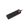 Lanberg PS1-03E-0150-BK alargador (1,5 m, negro)