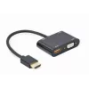Gembird A-HDMIM-HDMIFVGAF-01 adaptador HDMI macho a HDMI hembra + VGA hembra con audio y puerto de alimentación