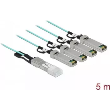 Cable óptico activo QSFP+ a 4 x SFP+ 5 m DeLOCK 84069