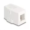 Delock 85841 Carcasa Keystone vacía, 1 puerto, base magnética, blanco
