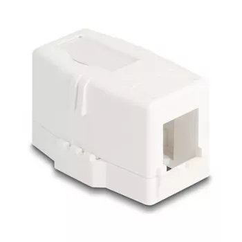 Delock 85841 Carcasa Keystone vacía, 1 puerto, base magnética, blanco