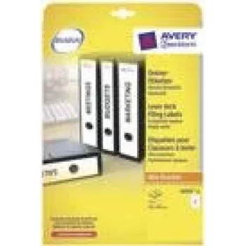Etiquetas para archivadores Avery L6059-25 blancas 59 x 297 mm