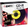 EMTEC Vinyl Look - 10 x CD-R - 700 MB (80 min) 52x - azul, amarillo, lila, verde, rosa - funda slim jewel case