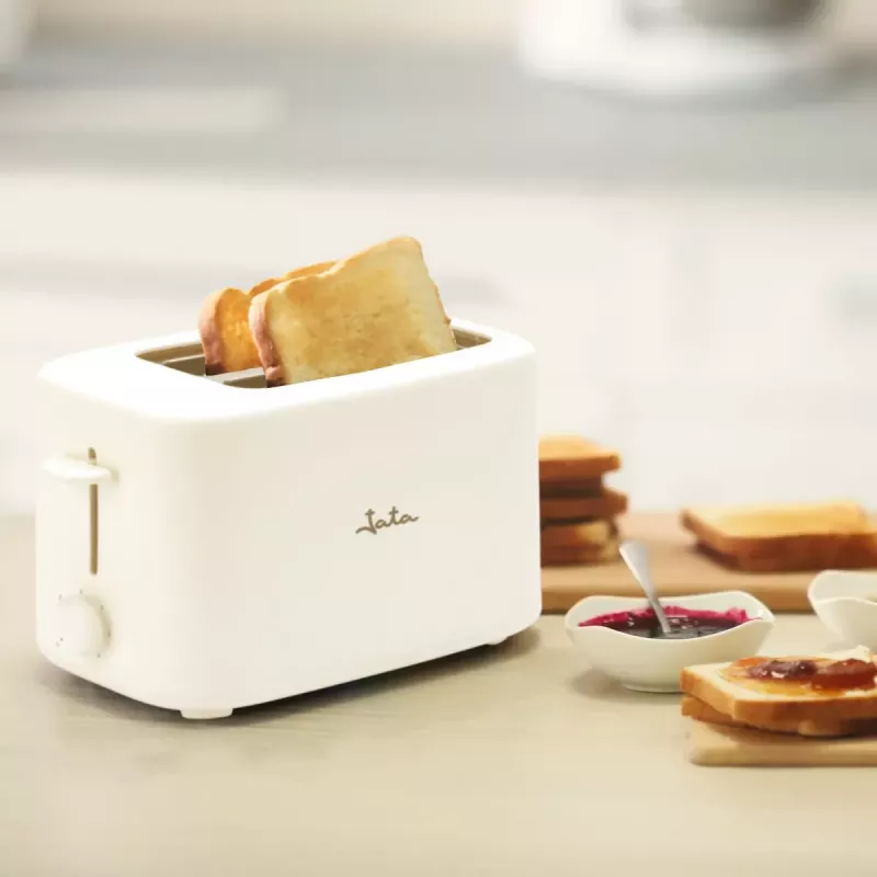 Jata JETT1048 tostadora, 2 ranuras, 750 W, 6 niveles de tostado, blanca