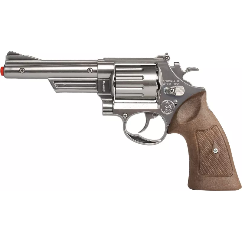 Revolver de policía de juguete de metal Pulio 1556067/0 – tambores de 8 disparos