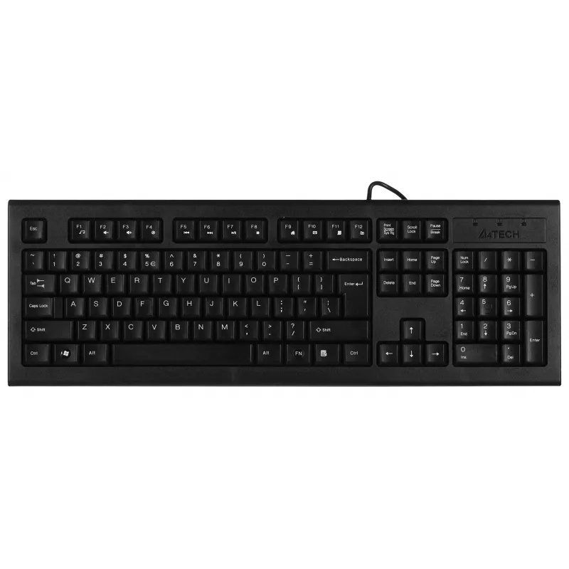A4Tech KR-85 teclado USB QWERTY US inglés negro