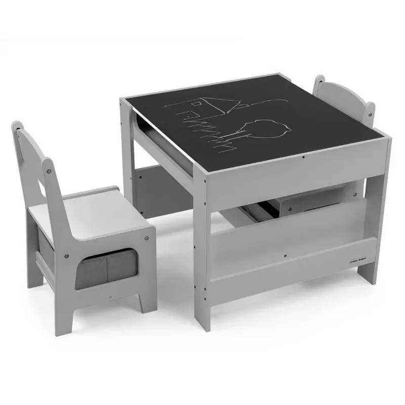 Conjunto de muebles infantiles Milly Mally Sven gris 5489 — set compacto en gris