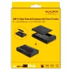 Carcasa para HDD/SSD DeLOCK 42020 negra 2,5 inch USB Type-C 10 Gbit/s