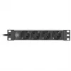Brennenstuhl 1390007004 alargador 2 m 4 tomas de corriente interior negro - plata (1390007004)